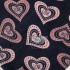 Велюр набивной розовые сердечки Love - 1