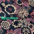 Велюр набивной графичные цветы