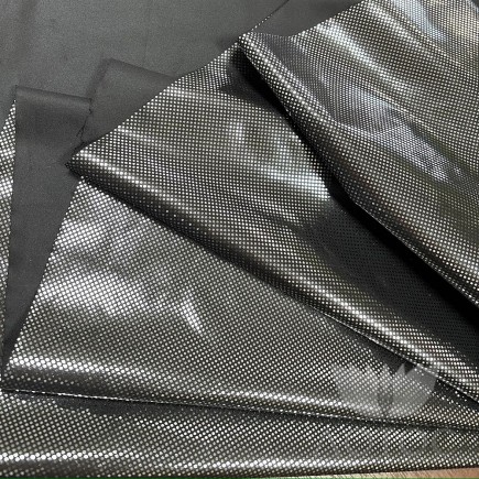 Дюспо 210Т фольгированный подкладочный, черный - 1